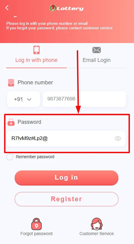 Enter your password.